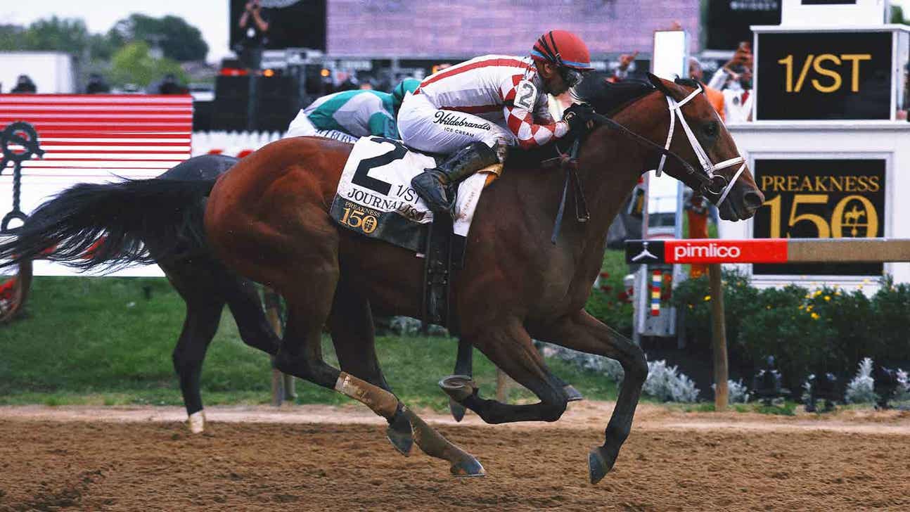 Journalism fights through crowd to complete comeback win at the Preakness
