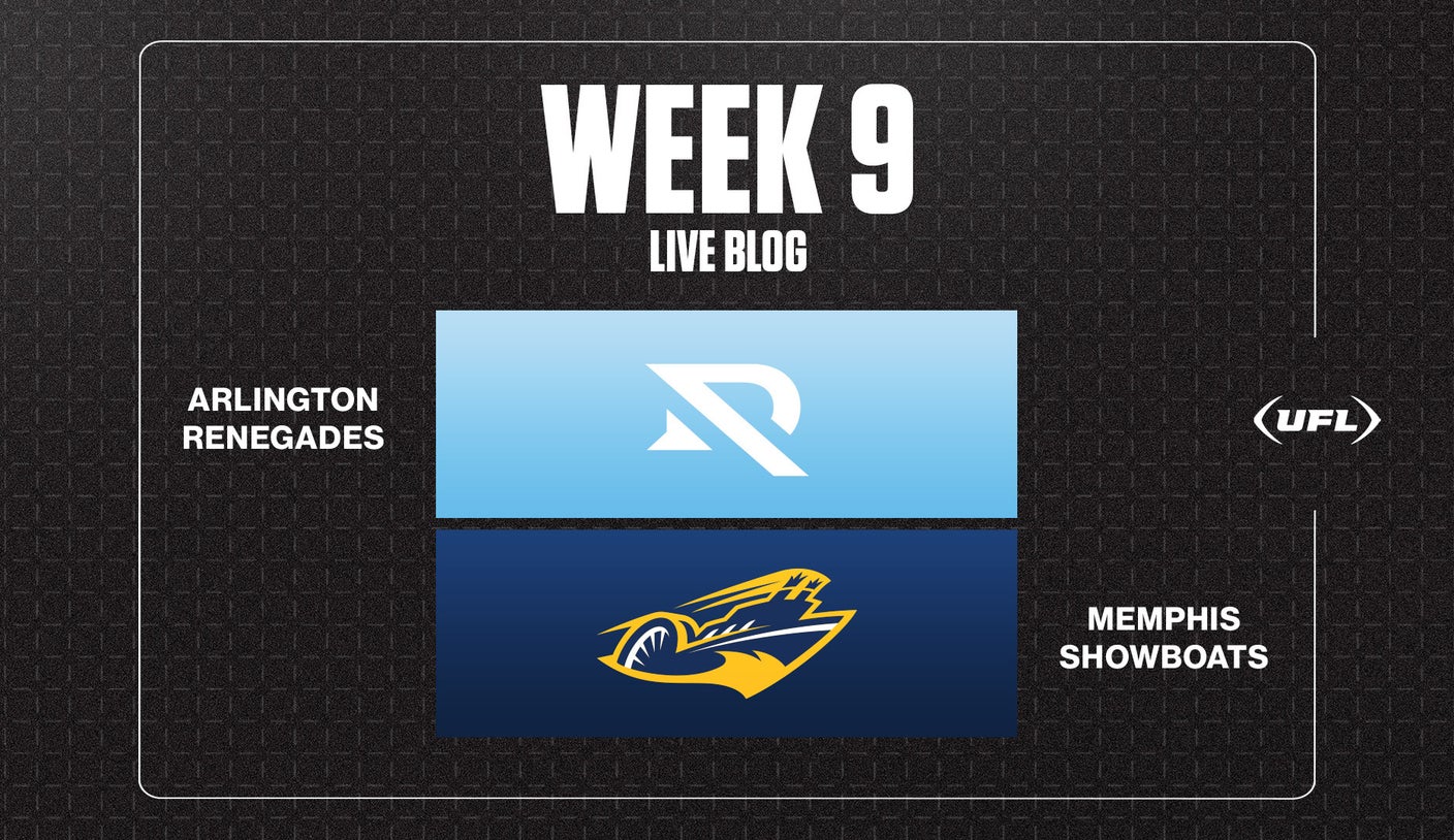 Renegades vs. Showboats live updates: Weather will delay Week 9 UFL game