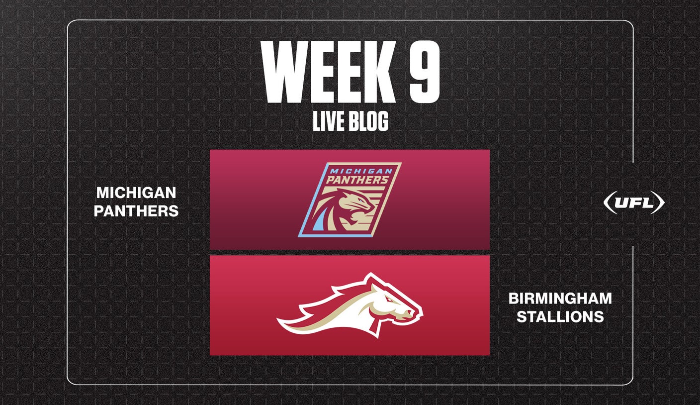 Panthers vs. Stallions live updates: Michigan, Birmingham tied at half
