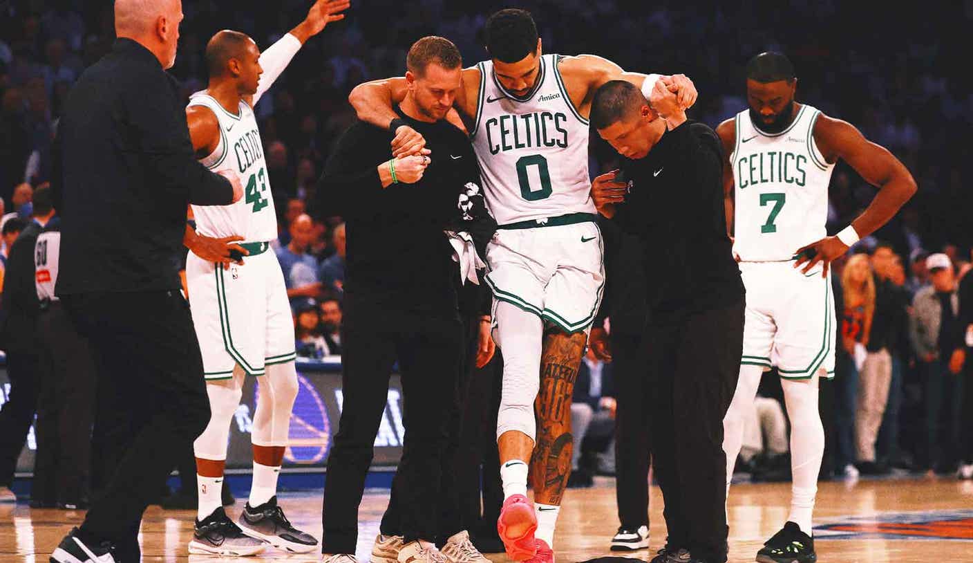 Celtics ‘at a loss for words’ as they await news on Jayson Tatum