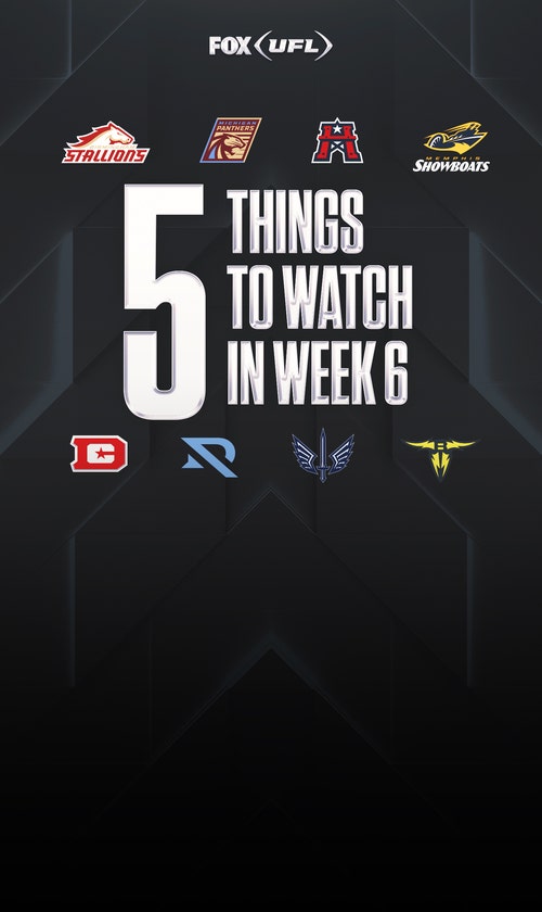 Five things to watch for in Week 6 of the 2025 UFL season