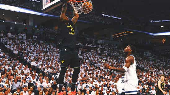 Warriors take Game 1 from cold-shooting Wolves even with Steph Curry sidelined