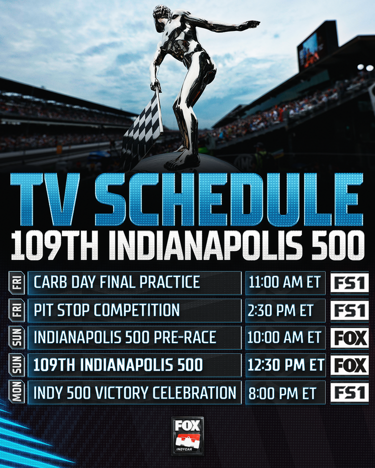 Indy 500 TV Schedule
