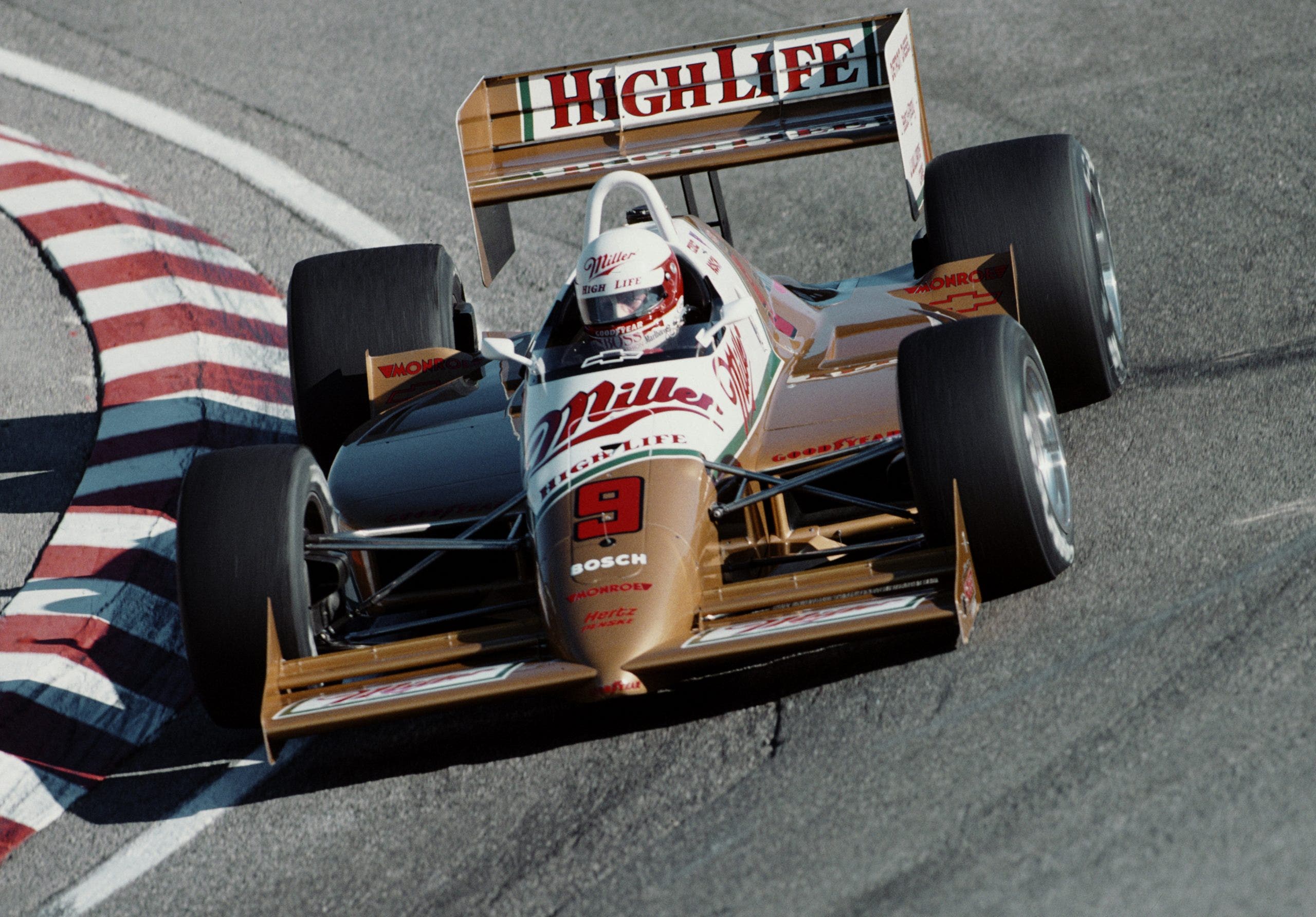 Danny Sullivan drives the Miller High Life Penske in 1988.