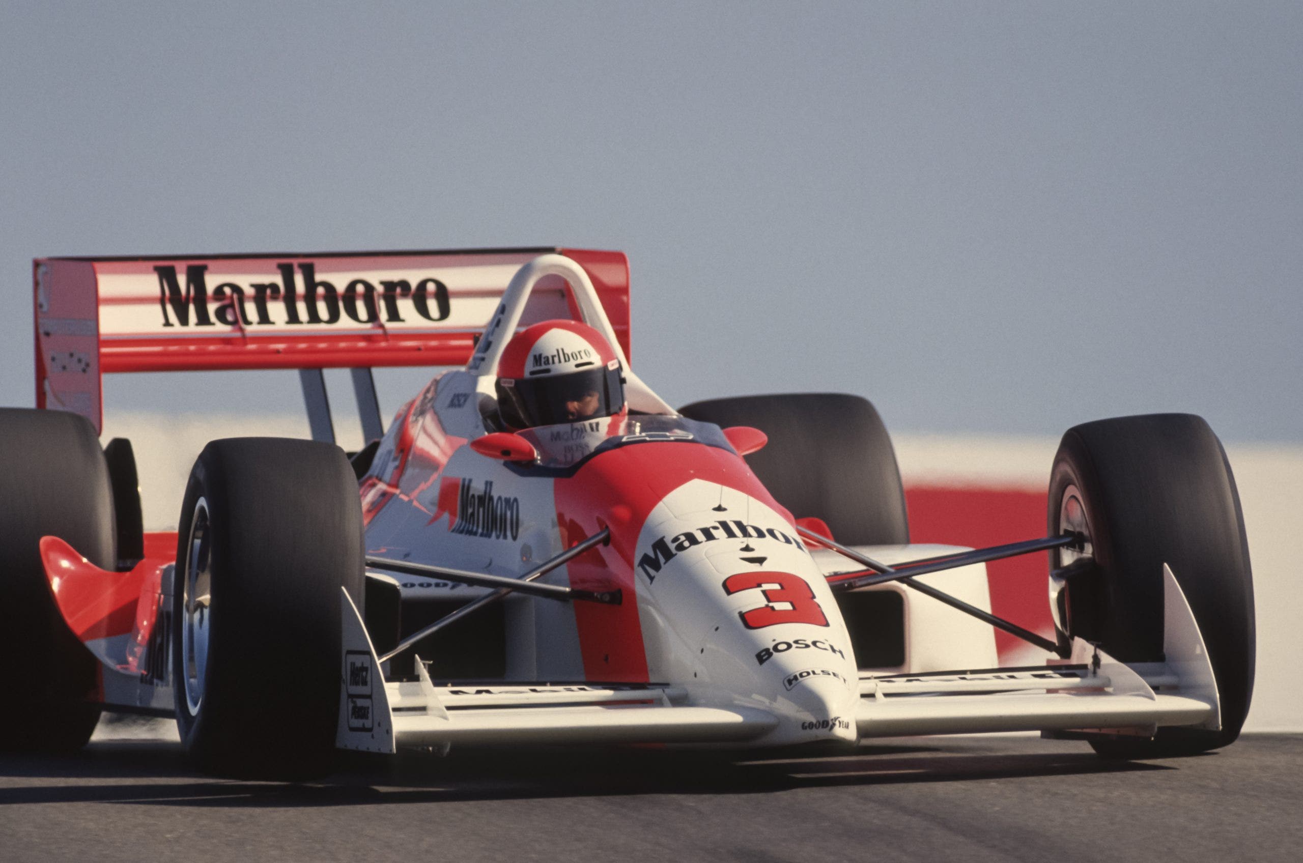 Rick Mears drives the Marlboro Team Penske car in 1991.