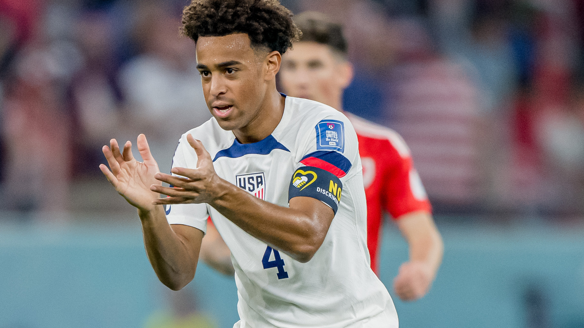 Tyler Adams at the 2022 World Cup in Qatar (Getty Images).