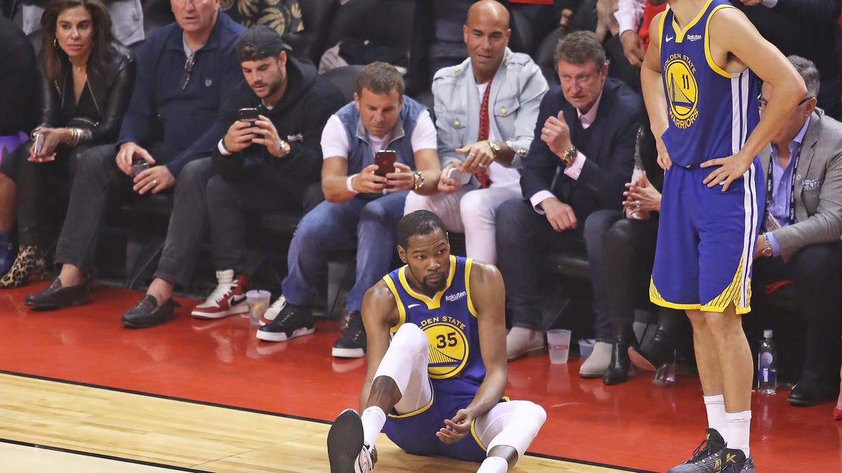 Kevin Durant's Achilles injury at the 2019 NBA Finals made him miss the entirety of the next season. (Photo by Claus Andersen/Getty Images)