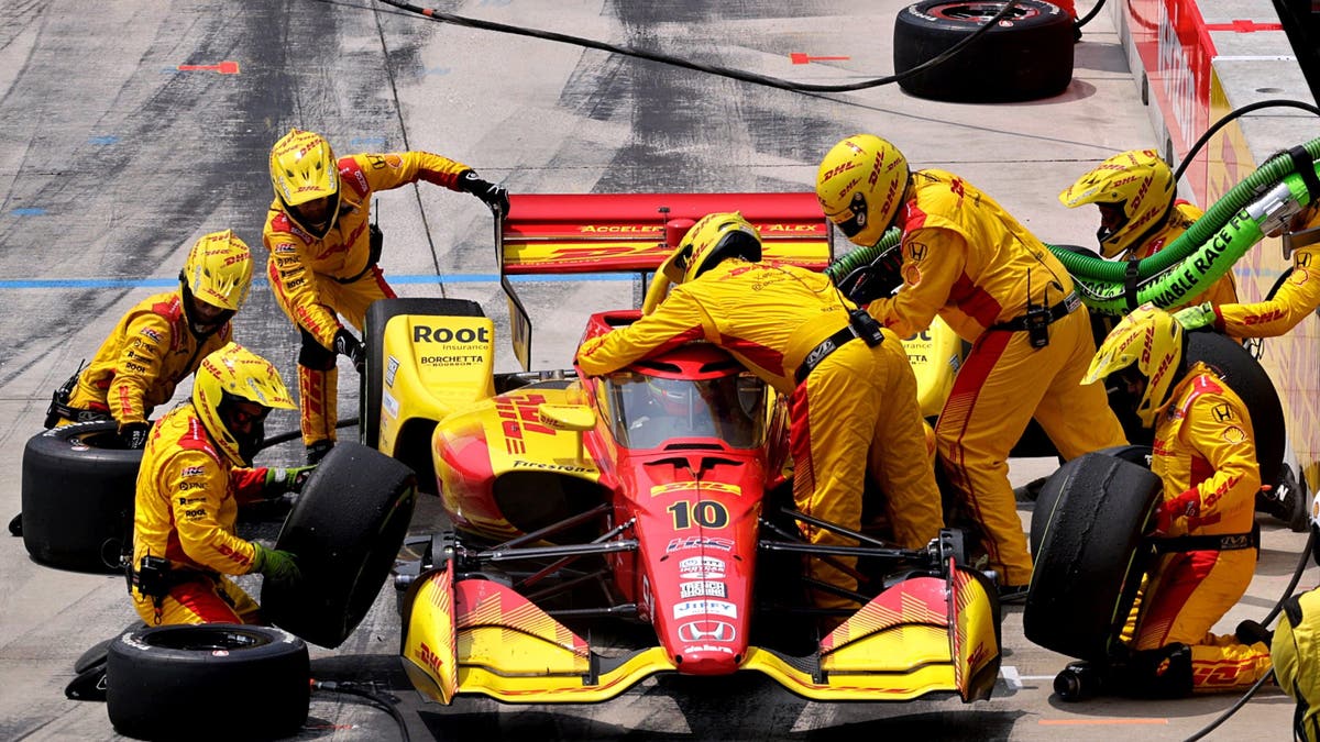The No. 10 car of Alex Palou wasn't able to finish Sunday's race.