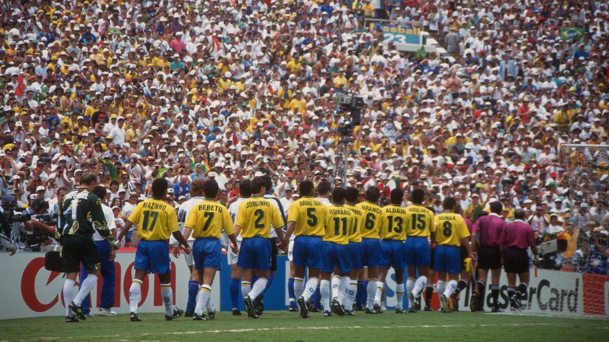 The 1994 FIFA World Cup final, held at the Rose Bowl in Pasadena, had an attendance of over 94K. (Photo by Mark Leech/Offside via Getty Images)