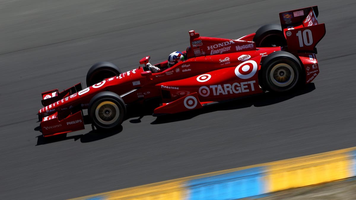 Dario Franchitti drives the Target Chip Ganassi Racing car in 2013.