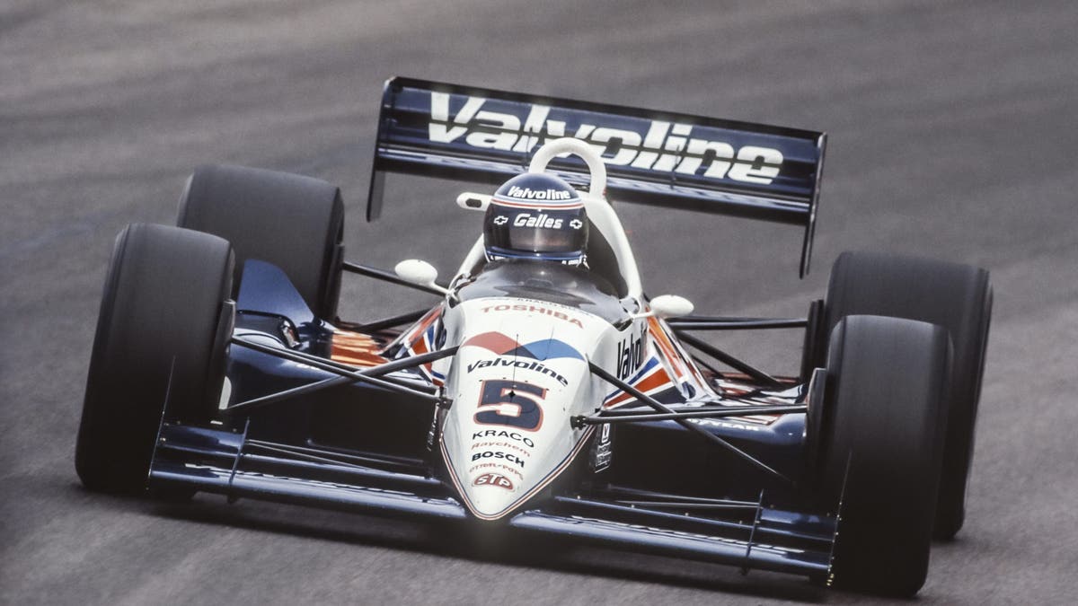 Al Unser Jr. drives the Team Valvoline car in 1990.