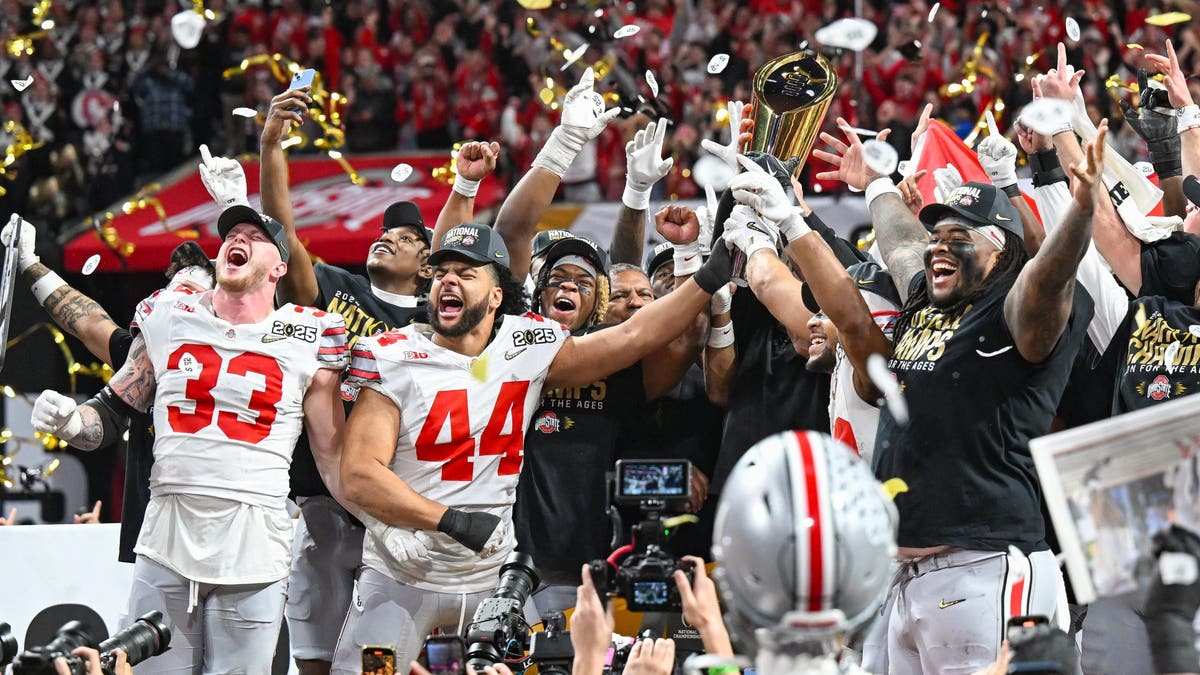 Ohio State won all four of its CFP games by double digits after losing its final game of the regular season. (Photo by Rich von Biberstein/Icon Sportswire via Getty Images)