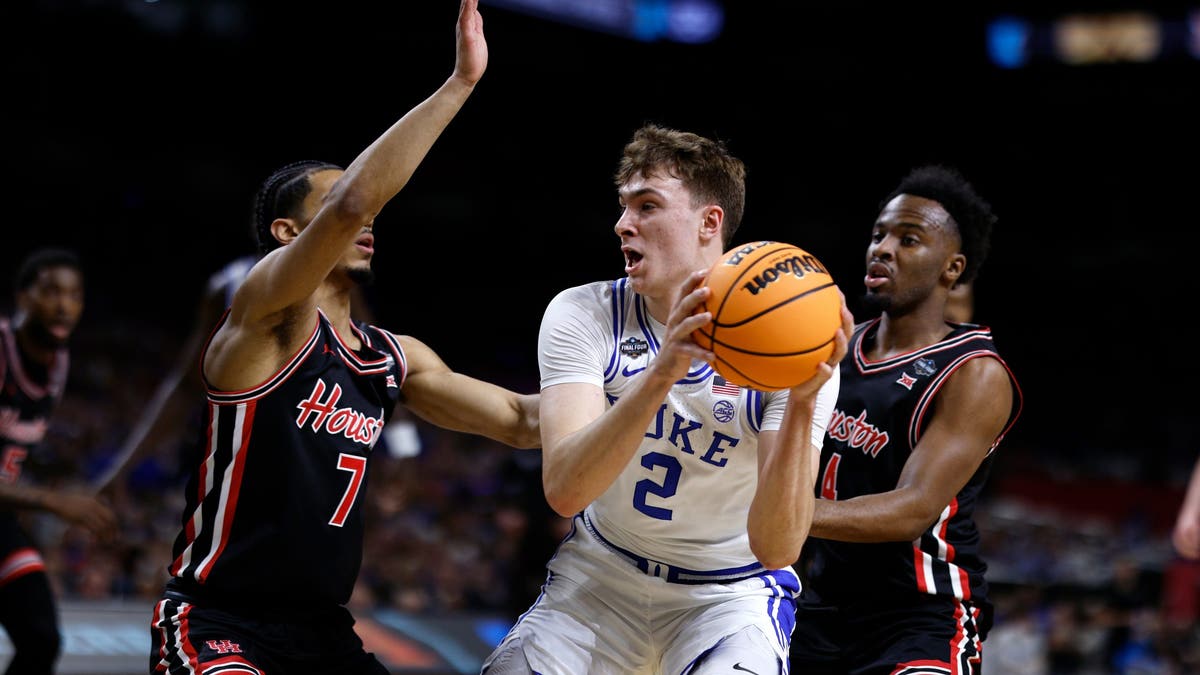 Flagg will go right from competing in the Final Four to trying to compete in the NBA's Western Conference. (Photo by Lance King/Getty Images)