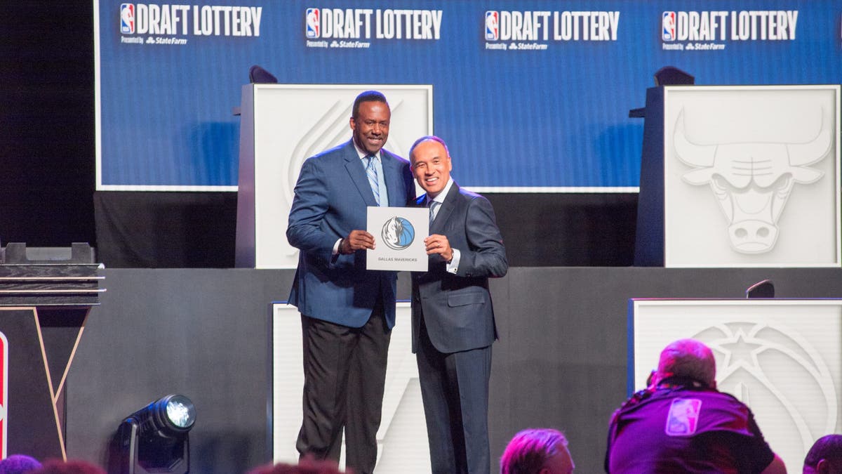 The Dallas Mavericks were awarded the No. 1 pick in the NBA Draft Lottery with a 1.8% pre-lottery chance to win the pick. (Photo by Jacek Boczarski/Anadolu via Getty Images)