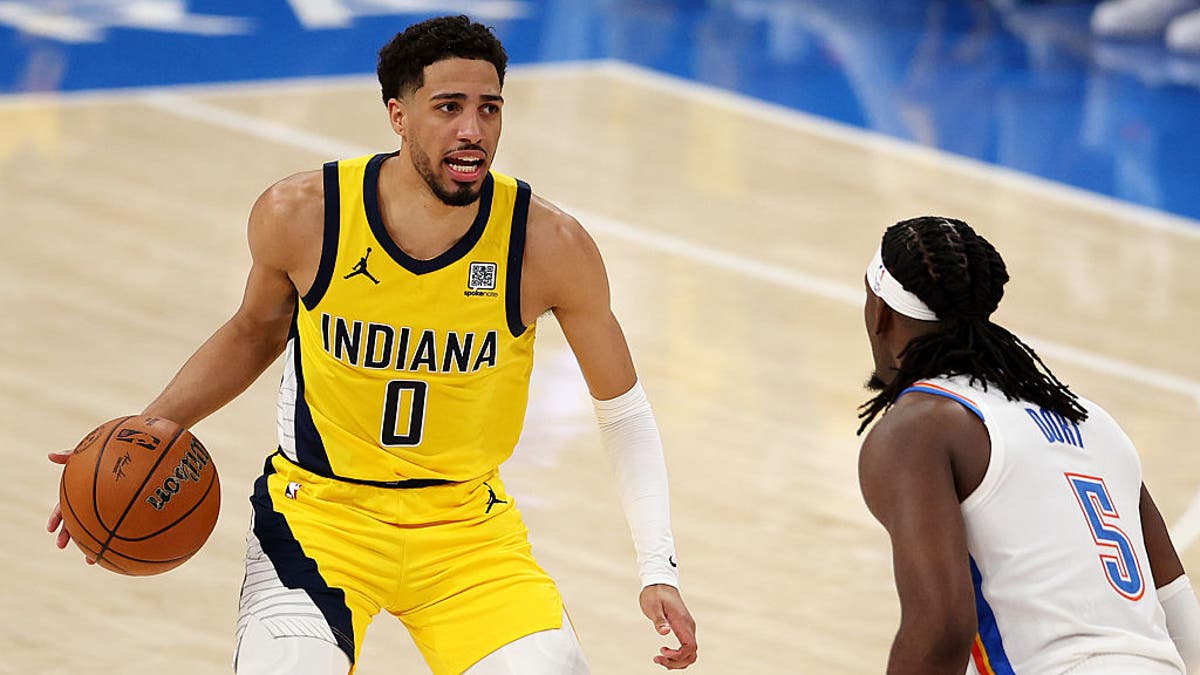 Tyrese Haliburton capped off yet another improbable postseason comeback for the Pacers. (Photo by William Purnell/Getty Images)