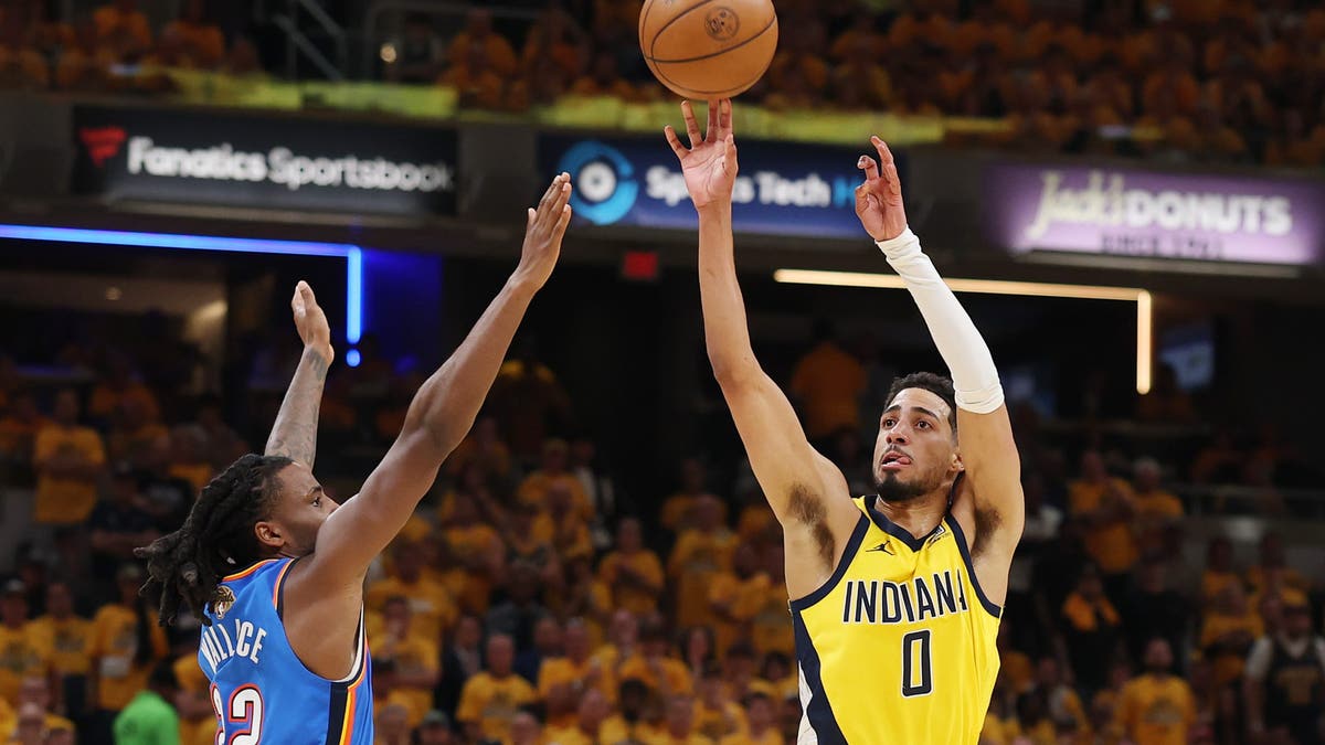 Tyrese Haliburton finished Wednesday night one rebound shy of a triple-double. (Photo by Maddie Meyer/Getty Images)