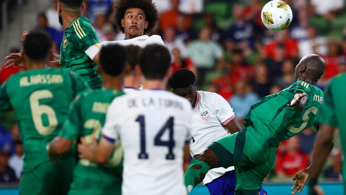 Chris Richards scored the United States' game-winning header off of a set piece. (Photo by Aric Becker/ISI Photos/USSF/Getty Images)