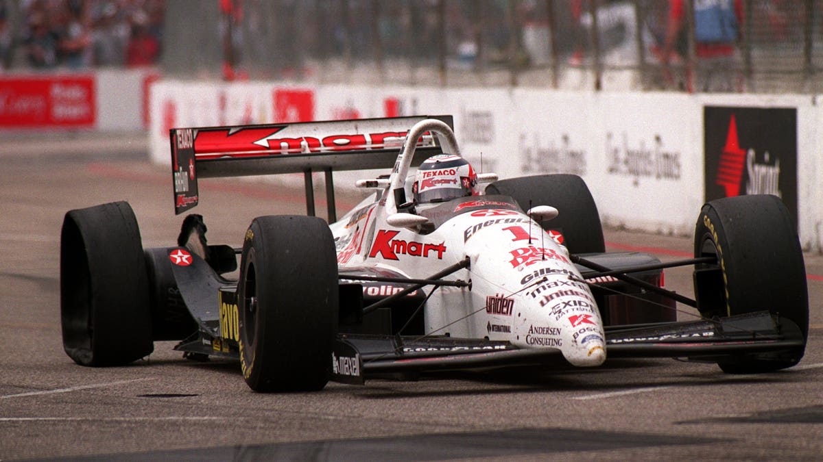 Nigel Mansell drives the Newman-Haas K-Mart car in 1994.
