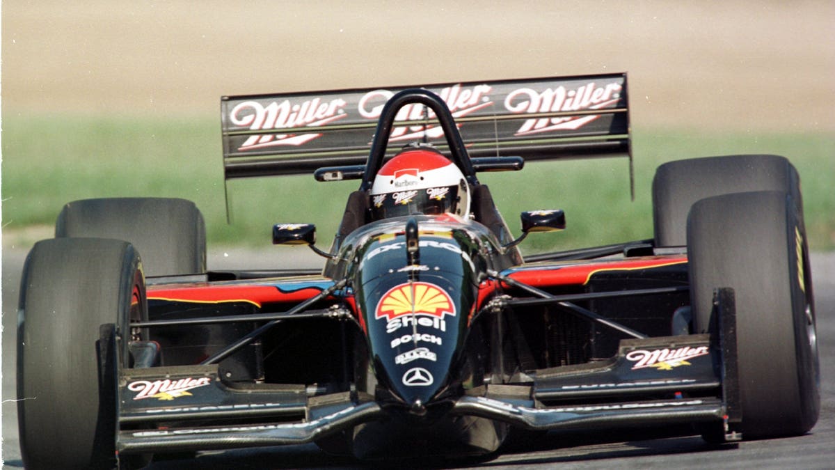 Bobby Rahal drives the Team Rahal Miller High Life car in 1996.