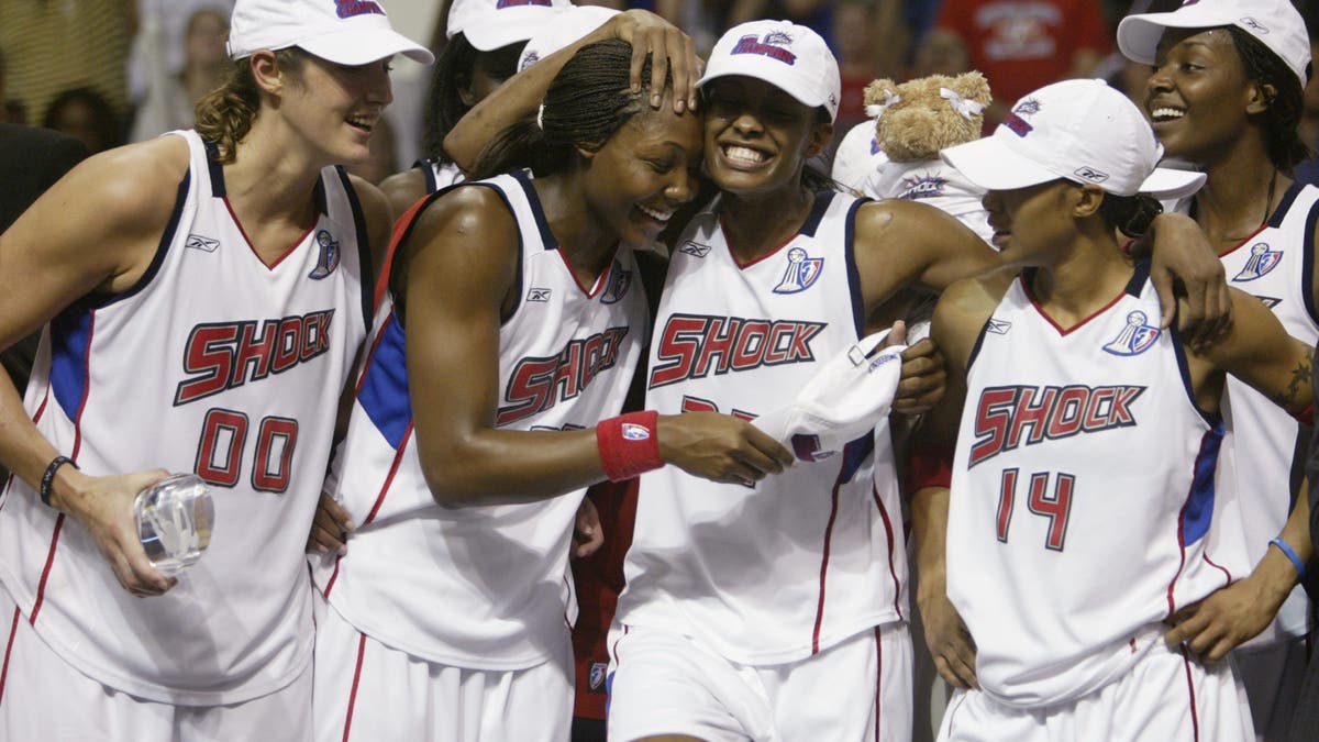 The Detroit Shock were one of the WNBA's first expansion franchises, winning three titles before relocating to Tulsa in 2010. The franchise is now in Dallas. (Photo by Tom Pidgeon/Getty Images)