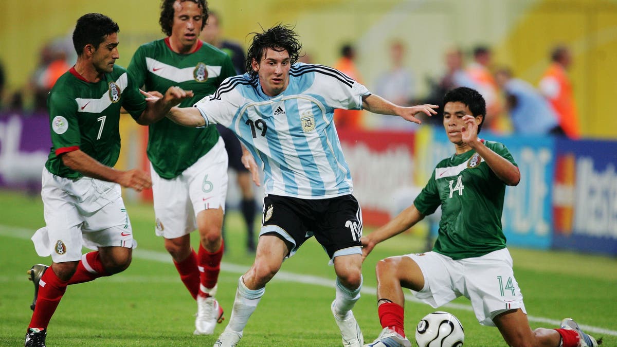 Wearing the number that coincided with his age, Lionel Messi celebrated his birthday vs. Mexico at the 2006 World Cup. (Photo by Clive Mason/Getty Images)