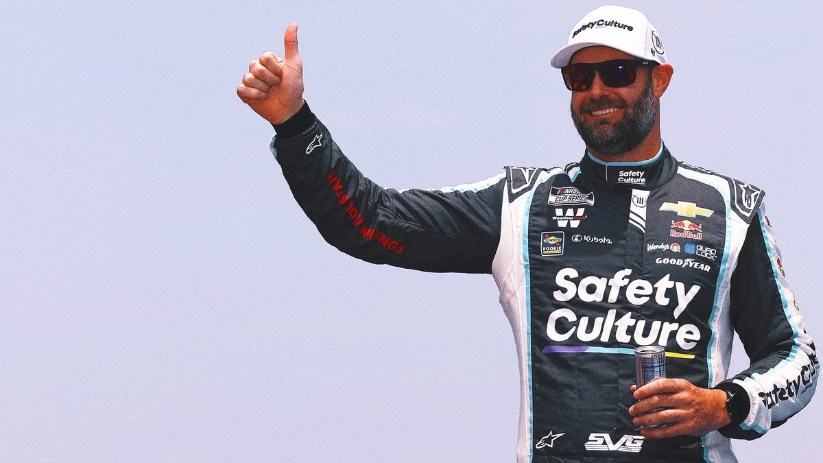 Winner Shane van Gisbergen ahead of the NASCAR Cup Series race in Mexico City