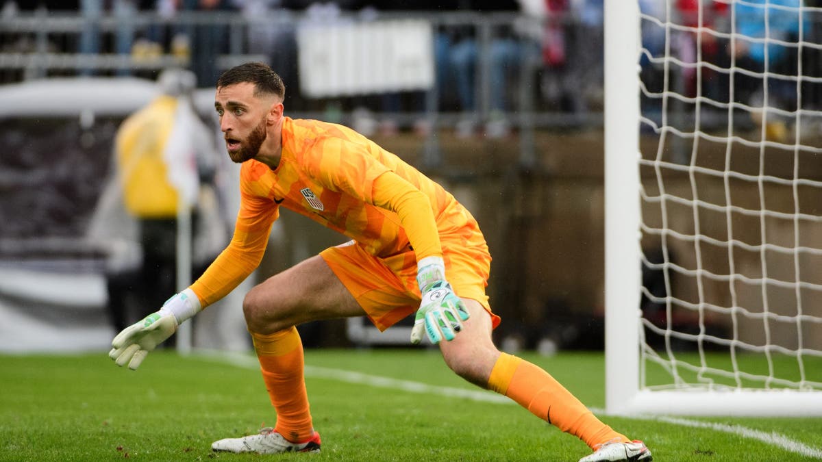 Matt Turner remains in the mix to start as the U.S. men's national team goalkeeper, but has found playing time at his club hard to come by. (Photo by Howard Smith/ISI Photos/USSF/Getty Images for USSF)
