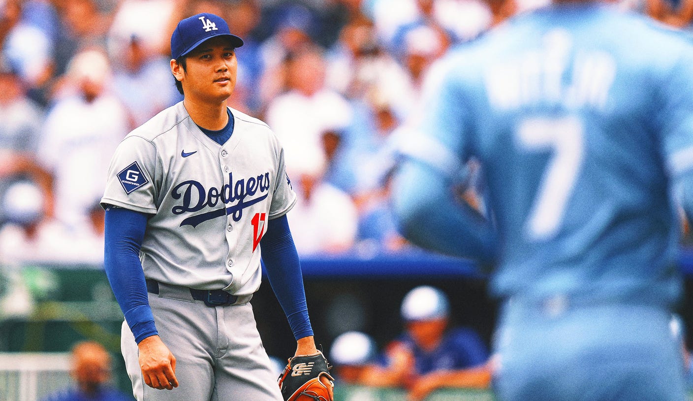 Dodgers' Shohei Ohtani throws record heat but strikes out three times in loss