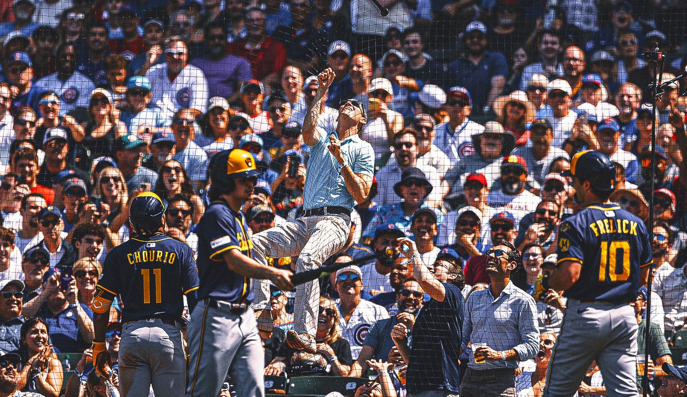 Fan Climbs Netting At Wrigley Field to Get Sal Frelick's Bat