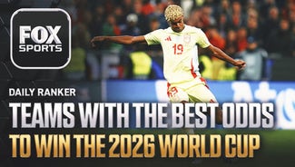 Next Story Image: Which 10 teams have the best odds to win the 2026 World Cup, one year out?