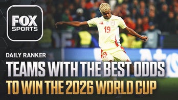 Which 10 teams have the best odds to win the 2026 World Cup, one year out?