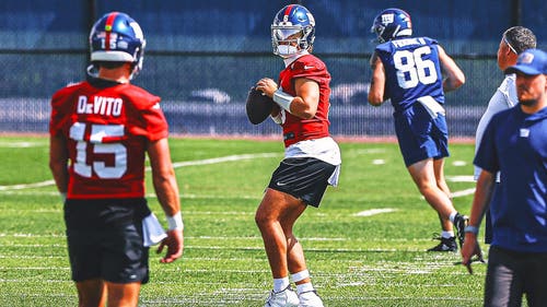 NEW YORK GIANTS Trending Image: On and Off the Field, Jaxson Dart is Already Fitting in with the Giants' QBs