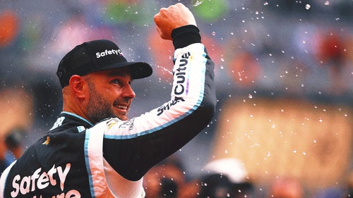 NASCAR Trending Image: Queasy Shane van Gisbergen 'leaking out both holes' powers through to win at Mexico