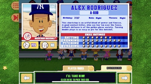 MLB Trending Image: A-Rod and Jeter Are Back For the Relaunch of Backyard Baseball '01