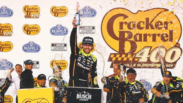 Ryan Blaney races to first Cup Series victory of the year at Nashville