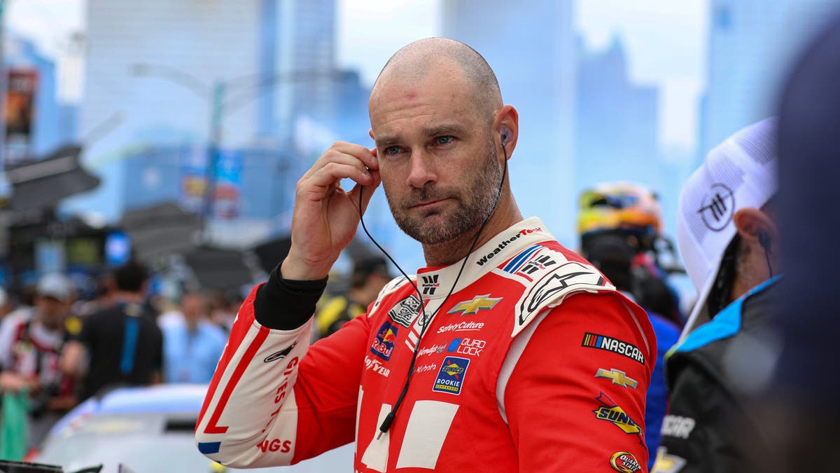 After final photos with sponsors and family, Shane van Gisbergen got his game face on for the start of the race. (Photo by Ed McGregor/FOX Sports)