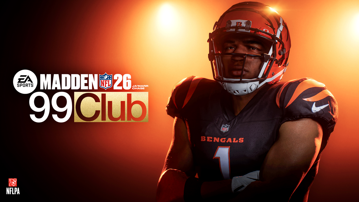 Ja'Marr Chase is the first Bengals player to ever be named to the "99 Club" (image via EA Sports).
