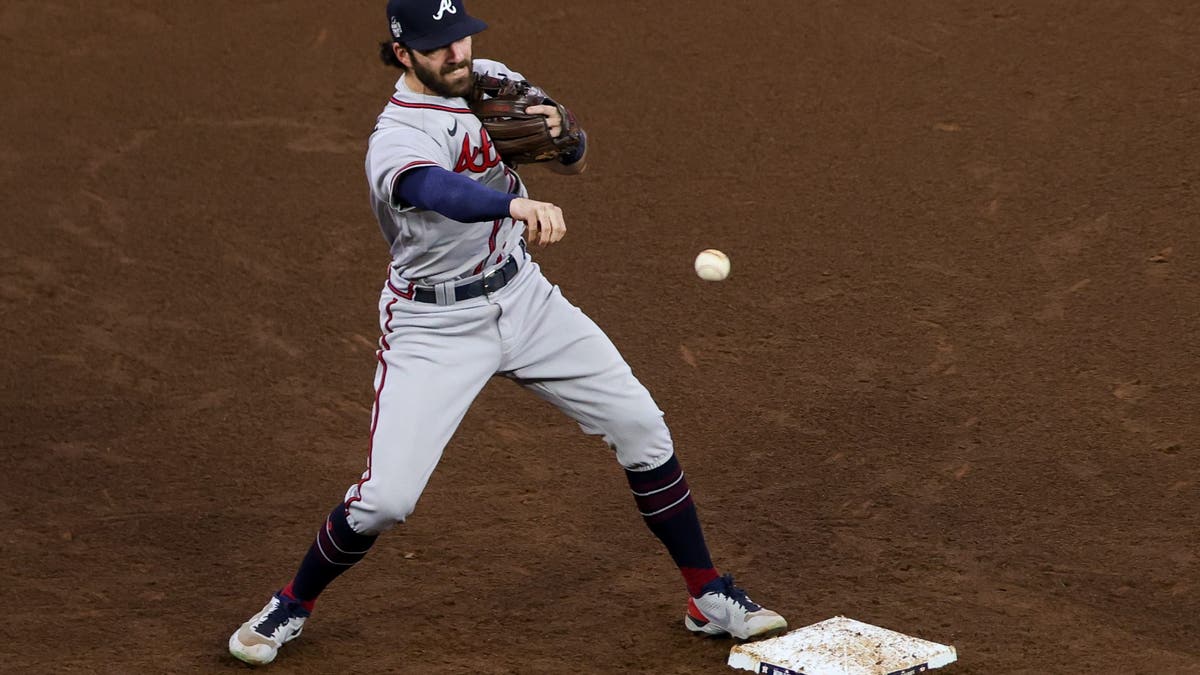 Dansby Swanson won the 2021 World Series with the Braves. (Photo by Rob Tringali/MLB Photos via Getty Images)