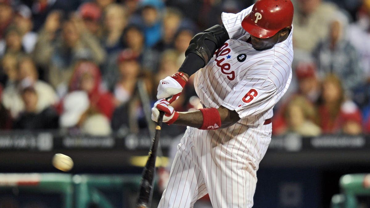 Ryan Howard led MLB with 58 home runs in 2006, his first full season at the big-league level. (Photo by Drew Hallowell/Getty Images)