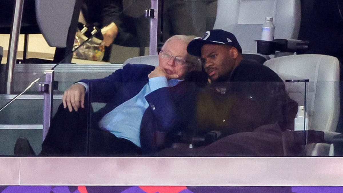 Jerry Jones and Micah Parsons don't seem to be on the same page as Cowboys camp opens and the All-Pro linebacker has yet to sign an extension. (Photo by Ethan Miller/Getty Images)