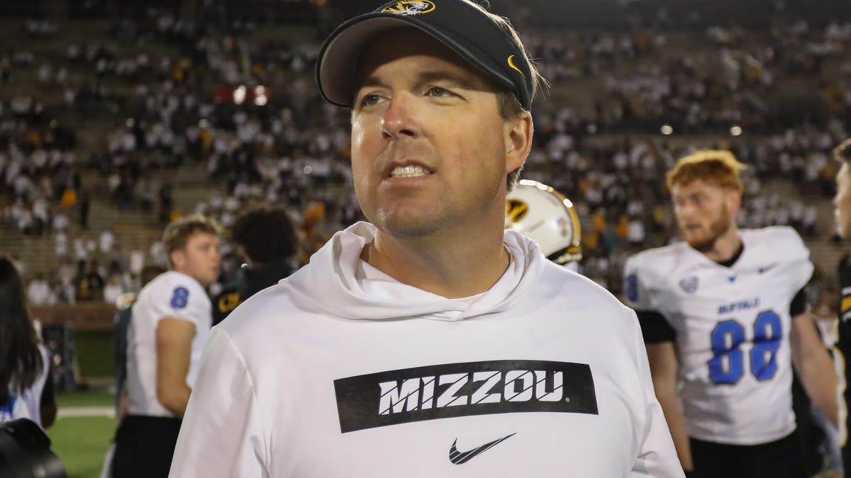 Missouri head coach Eli Drinkwitz after a college football game between Buffalo and Missouri. (Photo by Scott Winters/Icon Sportswire via Getty Images)