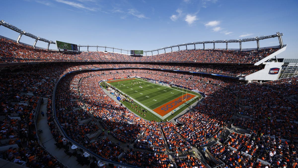 A general view of the stadium during the first half between the Los Angeles Chargers and the Denver Broncos at Empower Field At Mile High on October 13, 2024 in Denver, Colorado. (Photo by Ric Tapia/Getty Images)