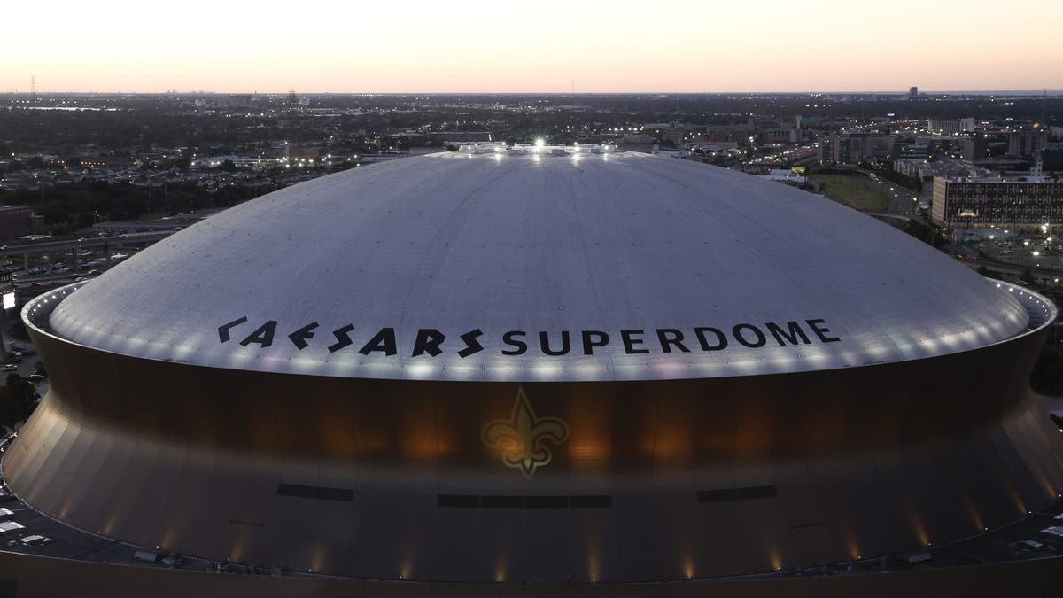 A general view exterior of Caesars Superdome, home of the NFL New Orleans Saints, on October 13, 2024 in New Orleans, Louisiana. (Photo by Aaron M. Sprecher/Getty Images)