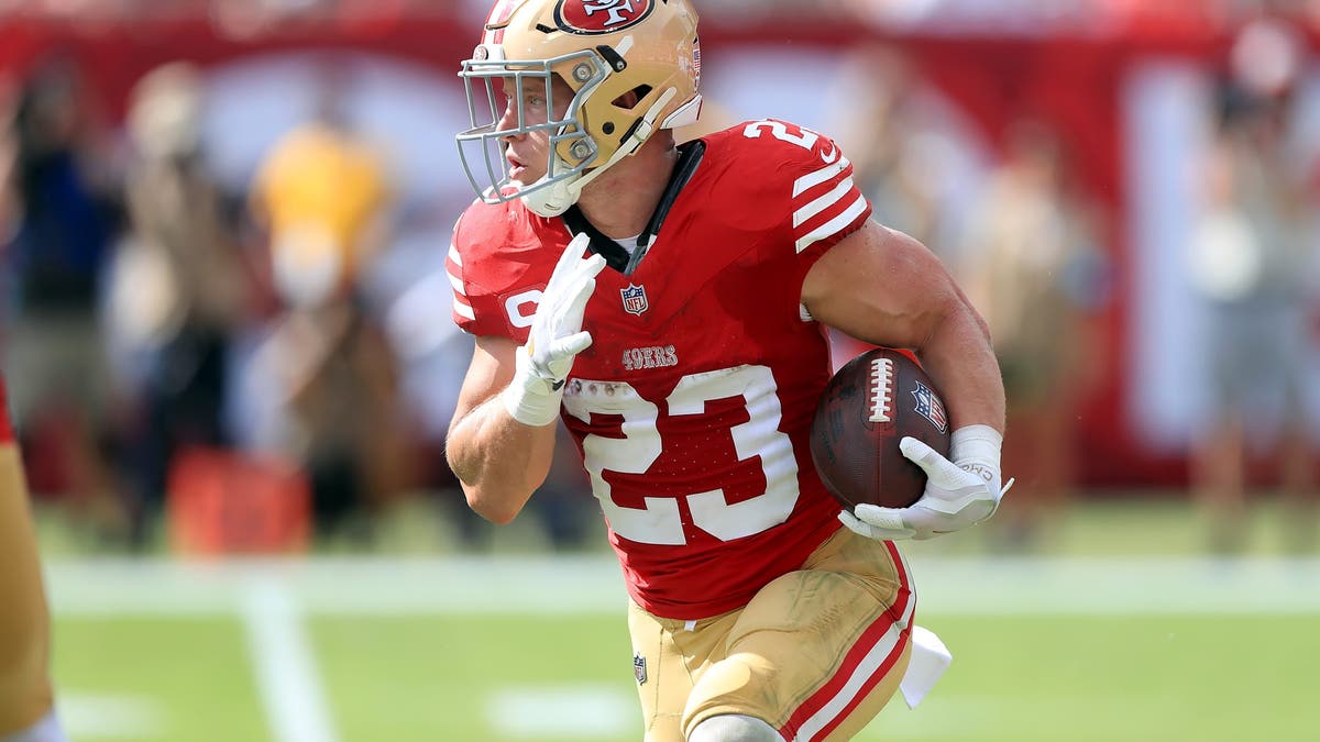 Christian McCaffrey only played in four games for the 49ers last season. (Photo by Cliff Welch/Icon Sportswire via Getty Images)