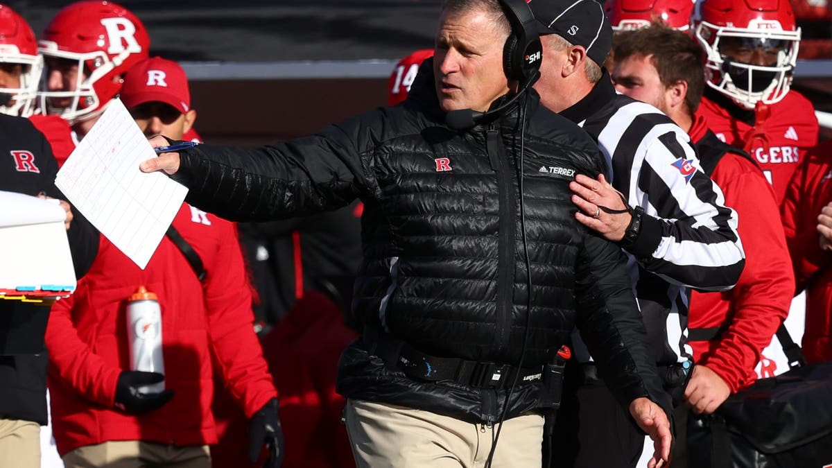 Rutgers head coach Greg Schiano during the second half of a game against llinois. (Photo by Ed Mulholland/Getty Images)