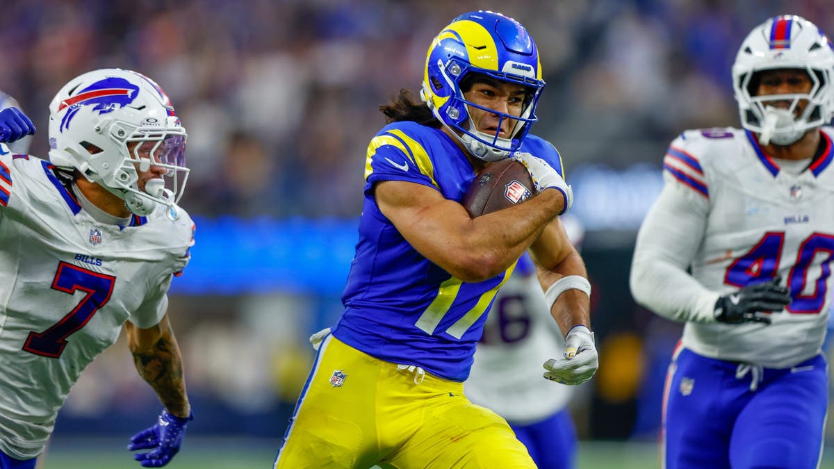 The Rams used Puka Nacua on running plays a handful of times in 2024. He's expecting to get even more carries in 2025. (Photo by Jordon Kelly/Icon Sportswire via Getty Images)