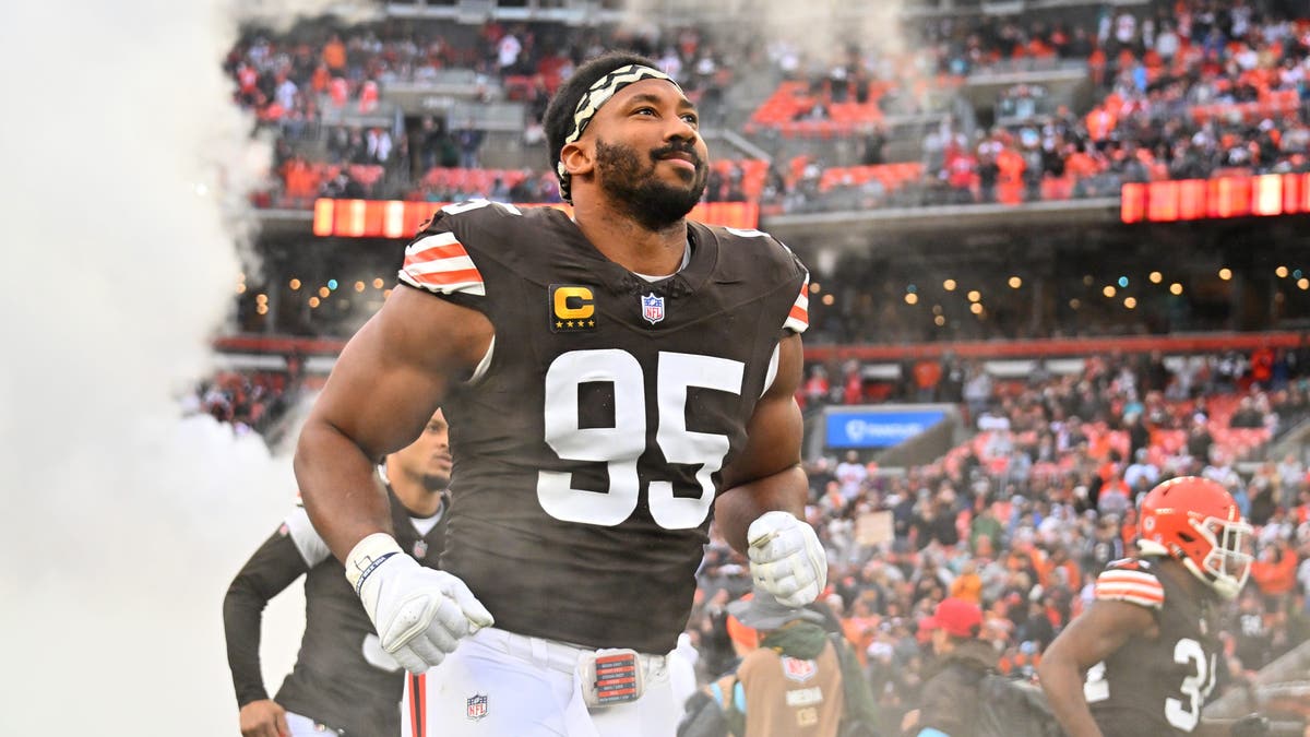 Myles Garrett was among the handful of edge rushers who got a major contract this offseason. (Photo by Jason Miller/Getty Images)