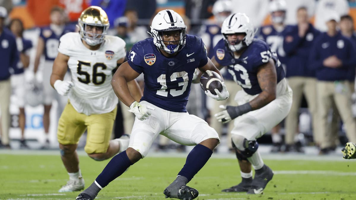 Kaytron Allen is just one half of Penn State's powerful 1-2 punch at running back. (Photo by Joe Robbins/Icon Sportswire via Getty Images)