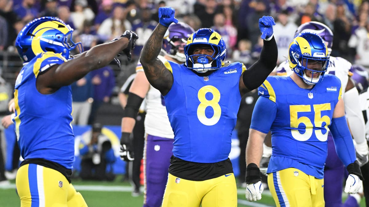 Jared Verse won Defensive Rookie of the Year in 2024. (Photo by Norm Hall/Getty Images)