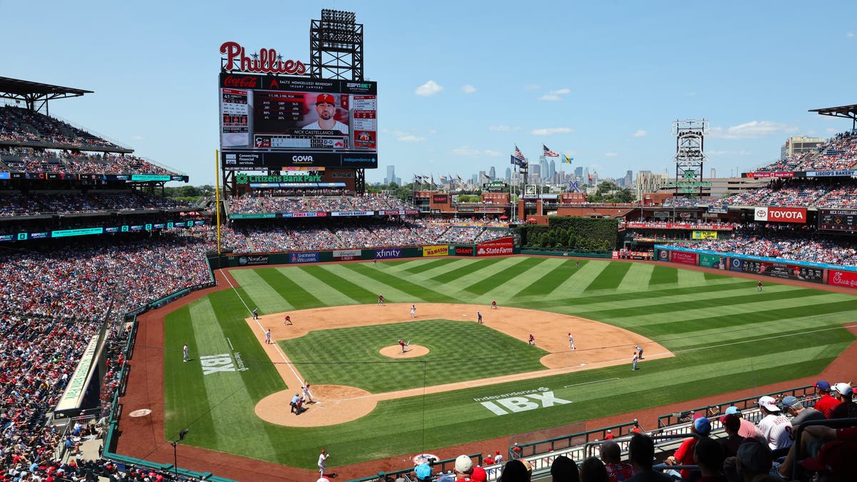 A general overhead view of Citizens Bank Park on July 4, 2025 in Philadelphia, Pennsylvania. (Photo by Hunter Martin/Getty Images)